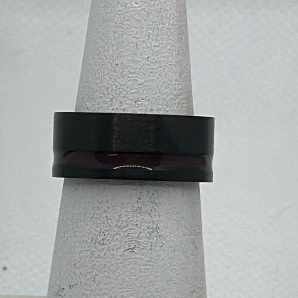 NWOT Size 5 1/2 Stainless steel band with enamel inlay - Picture 1 of 4